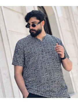 تیشرت خفن یقه کوبایی کد 1609